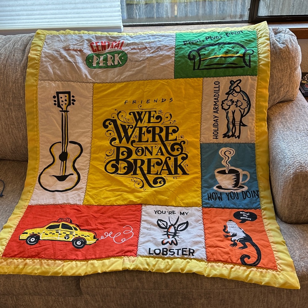 FRIENDS Hand-Sewn Blanket Quilt